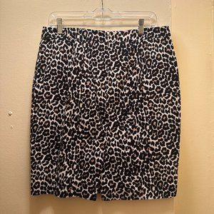 J. Crew Leopard Print Pencil Skirt